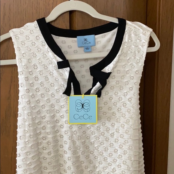 CeCe Tops - Cece Nordstrom Point of View Ivory eyelet  blouse